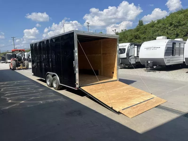 2025 Quality 8.5x20' Enclosed Car Hauler Trailer 9990# GVW * BLACKOUT PKG * 7' HEIGHT * 60" TRIPLE TUBE TONGUE * SILVER EXTERIOR * 5200# AXLES * PLYWOOD WALLS & FLOORS * TUBE WALL & CEILING STUDS * LED LIGHTS * 16" O.C. WALL AND FLOORS * RV DOOR * V-NOSE CIbfiy372lsu