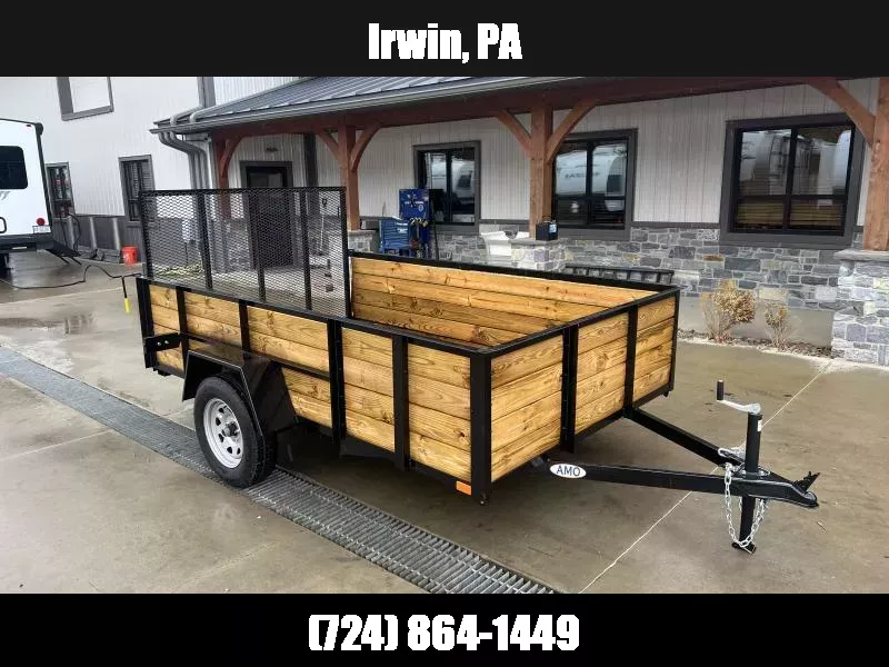 2026 AMO 78x10' High Side Utility Landscape Trailer 2990# GVW * 4-BOARD HIGH SIDE * 2' SIDES * TOOLESS GATE REMOVAL * TIE DOWNS 1762204519