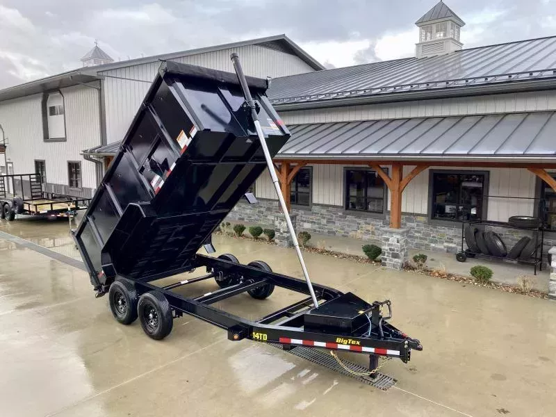 2026 Big Tex Trailers 14XD 7x16' HD Telescopic High Side Dump Trailer 14000# GVW * 7GA FLOOR * SWING ARM TARP * 14-PLY TIRES * 12-TON TELESCOPIC HOIST * 4' HIGH SIDES * MEGA SIDE RAIL * 8" I-BEAM FRAME * COMBO GATE * 12K JACK * REAR STABILIZER JACKS