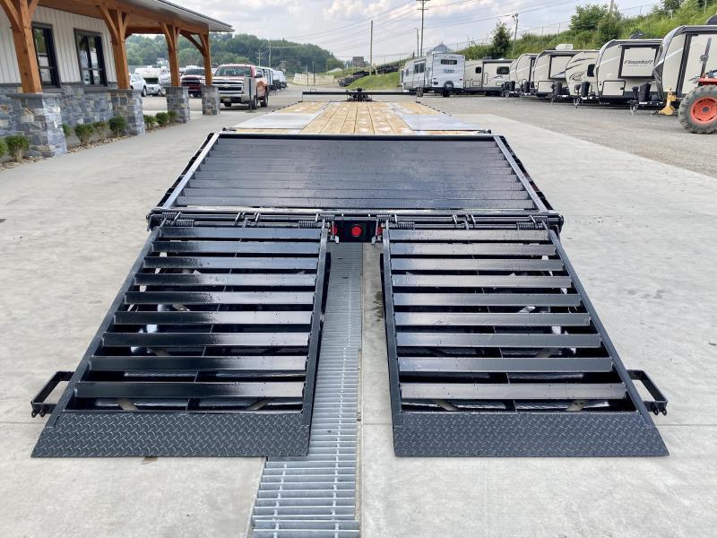 2022 Ironbull 102x25' Pintle Beavertail Deckover Trailer 22000# GVW ...