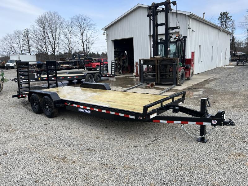 2025 Sure-Trac 7x22' Equipment Trailer 14000# GVW * 12K JACK * 4" CHANNEL RAMPS w/ SPRING ASSIST * RUBRAIL/STAKE POCKETS/D-RINGS * HD FENDERS * ADJUSTABLE CAST COUPLER * SPARE MOUNT * SEALED HARNESS