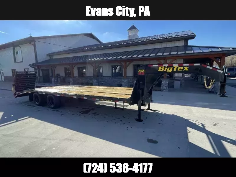 2026 Big Tex Trailers 22GN 102x25' HD Gooseneck Beavertail Deckover Trailer 23900# GVW * FULL WIDTH RAMPS * PIERCED BEAM FRAME * HDSS SUSPENSION * DUAL 25K SEMI STYLE JACKS * TOOLBOX * 30K NECK 1760481609