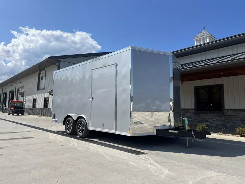 2026 Sure-Trac 8.5x16' Enclosed Cargo Trailer 7000# GVW * SILVER EXTERIOR * 7' HEIGHT - UTV PKG * PRO SERIES * TORSION AXLES * BACKUP LIGHTS * SCREWLESS * 1 PIECE ALUMINUM ROOF * TUBE STUDS * ALUMINUM WHEELS