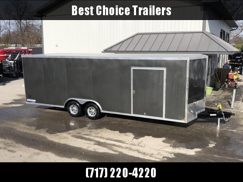 2021 Sure-Trac 8.5x20' Deluxe Pro Series Enclosed Car Hauler Trailer 9900# GVW * CHARCOAL EXTERIOR * V-NOSE * RAMP * 5200# TORSION AXLES * NUDO FLOOR & RAMP * VINYL WALLS * ESCAPE HATCH * .030 SCREWLESS EXTERIOR * ALUMINUM WHEELS * 1 PC ROOF * 48" RV DOOR 2021 Sure-Trac 8.5x20' Deluxe Pro Series Enclosed Car Hauler Trailer 9900# GVW * CHARCOAL EXTERIOR * V-NOSE * RAMP * 5200# TORSION AXLES * NUDO FLOOR & RAMP * VINYL WALLS * ESCAPE HATCH * .030 SCREWLESS EXTERIOR * ALUMINUM WHEELS * 1 PC ROOF * 48" RV DOOR