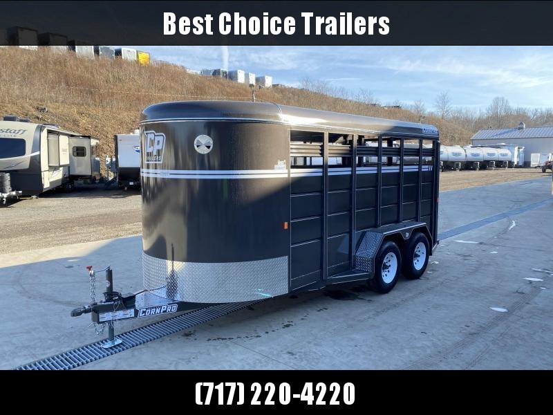 2022 Corn Pro 16' Livestock Trailer 7000# GVW * BEIGE * TORSION SUSPENSION * DEXTER AXLES * 225/75/R15 8-PLY TIRES * HD FENDERS * CENTER AND REAR SLAM GATES * 4" CHANNEL TONGUE * URETHANE PAINT * KILN DRIED LUMBER 2022 Corn Pro 16' Livestock Trailer 7000# GVW * BEIGE * TORSION SUSPENSION * DEXTER AXLES * 225/75/R15 8-PLY TIRES * HD FENDERS * CENTER AND REAR SLAM GATES * 4" CHANNEL TONGUE * URETHANE PAINT * KILN DRIED LUMBER