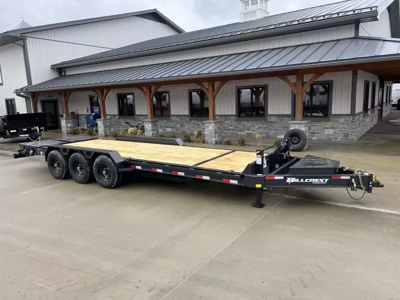 2026 Hillcrest Trailers 7x24 Equipment Trailer 21000 GVW * TRIPLE AXLE * FULL WIDTH RAMPS * OVERSIZE TOOLBOX * DUAL JACKS * I-BEAM FRAME * D-RINGS/RUBRAIL/STAKE POCKETS * HD ADJUSTABLE COUPLER 