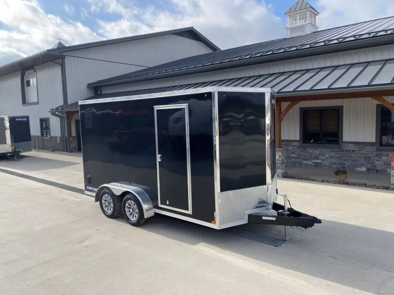 2026 Sure-Trac 7x14' Enclosed Cargo Trailer 7000# GVW * 7' HEIGHT - UTV PKG * BLACK EXTERIOR * TORSION * SCREWLESS * ALUM WHEELS * 1PC ROOF * 6'6" H * 6" FRAME