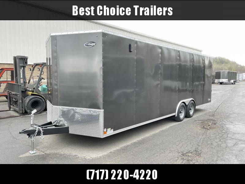 2022 ITI Cargo 8.5x24 Enclosed Car Hauler Trailer 9900# GVW * CHARCOAL EXTERIOR * .030 SEMI-SCREWLESS * RV DOOR * 1 PC ROOF * 3/8" WALLS * 3/4" FLOOR * TRIPLE TUBE TONGUE * 6'6" INTERIOR * 24" STONEGUARD * HIGH GLOSS PAINTED FRAME 2022 ITI Cargo 8.5x24 Enclosed Car Hauler Trailer 9900# GVW * CHARCOAL EXTERIOR * .030 SEMI-SCREWLESS * RV DOOR * 1 PC ROOF * 3/8" WALLS * 3/4" FLOOR * TRIPLE TUBE TONGUE * 6'6" INTERIOR * 24" STONEGUARD * HIGH GLOSS PAINTED FRAME