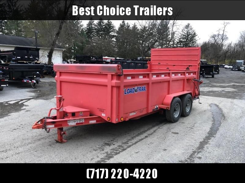 2015 Load Trail 7x16' Dump Trailer 14000# GVW * 6' HYDRAULIC GATE W/ DUAL PISTON * 3' HIGH SIDES * SWIVEL JACKS * 12K JACK * SCISSOR HOIST * TARP KIT * I-BEAM FRAME 2015 Load Trail 7x16' Dump Trailer 14000# GVW * 6' HYDRAULIC GATE W/ DUAL PISTON * 3' HIGH SIDES * SWIVEL JACKS * 12K JACK * SCISSOR HOIST * TARP KIT * I-BEAM FRAME