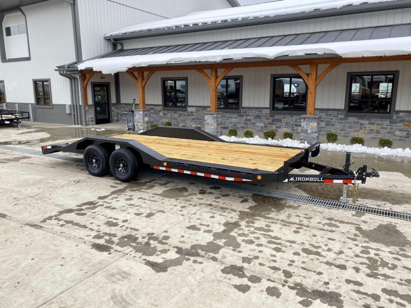 2022 Ironbull 102"x20' Buggy Hauler Car Trailer 9990# GVW * 102" DECK * DRIVE OVER FENDERS * 16" O.C. FLOOR * 5" CHANNEL TONGUE/FRAME * CHANNEL C/M * RUBRAIL/STAKE POCKETS/PIPE SPOOLS/D-RINGS * ADJUSTABLE COUPLER * DROP LEG JACK * DEXTER'S * CLEARANCE 2022 Ironbull 102"x20' Buggy Hauler Car Trailer 9990# GVW * 102" DECK * DRIVE OVER FENDERS * 16" O.C. FLOOR * 5" CHANNEL TONGUE/FRAME * CHANNEL C/M * RUBRAIL/STAKE POCKETS/PIPE SPOOLS/D-RINGS * ADJUSTABLE COUPLER * DROP LEG JACK * DEXTER'S * CLEARANCE