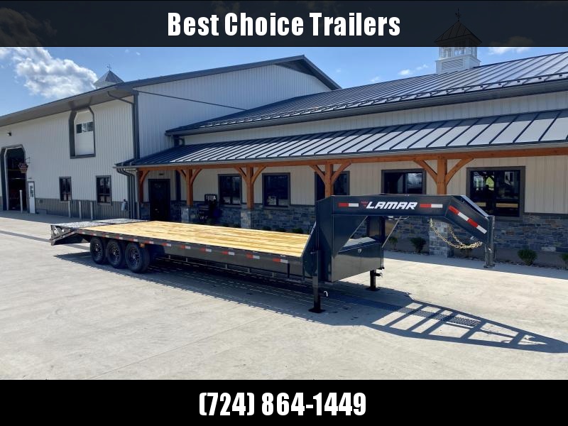 2021 Lamar 102x30' Gooseneck Beavertail Deckover Trailer 21000# GVW * FULL WIDTH (STAND UP OR FLIPOVER) RAMPS * 12" I-BEAM FRAME * FRONT TOOLBOX * DUAL JACKS * CHARCOAL * 16" O.C. C/M * RUBRAIL/STAKE POCKETS/PIPE SPOOLS * CLEARANCE 2021 Lamar 102x30' Gooseneck Beavertail Deckover Trailer 21000# GVW * FULL WIDTH (STAND UP OR FLIPOVER) RAMPS * 12" I-BEAM FRAME * FRONT TOOLBOX * DUAL JACKS * CHARCOAL * 16" O.C. C/M * RUBRAIL/STAKE POCKETS/PIPE SPOOLS * CLEARANCE