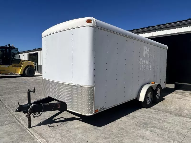USED Southwest 7X16 7200 GVW ENCLOSED CARGO TRAILER *BARN DOORS * 