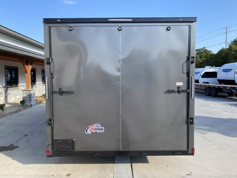2026 Xtreme Cargo 8.5x16 Enclosed Car Hauler Trailer 9990# GVW * 5200# AXLES * CHARCAOL BLACKOUT EXTERIOR * 7' HEIGHT UTV PKG * .030 SEMI-SCREWLESS * RV DOOR * PLYWOOD WALLS AND FLOOR * TUBE STUDS * D-RINGS * 6" TUBE FRAME rSVnKygoxprc