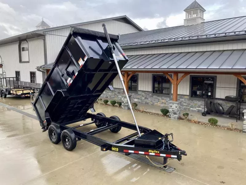 2026 Big Tex Trailers 14XD 7x14' HD Telescopic High Side Dump Trailer 14000# GVW * 7GA FLOOR * SWING ARM TARP * 14-PLY TIRES * 12-TON TELESCOPIC HOIST * 4' HIGH SIDES * MEGA SIDE RAIL * 8" I-BEAM FRAME * COMBO GATE * 12K JACK * REAR STABILIZER JACKS