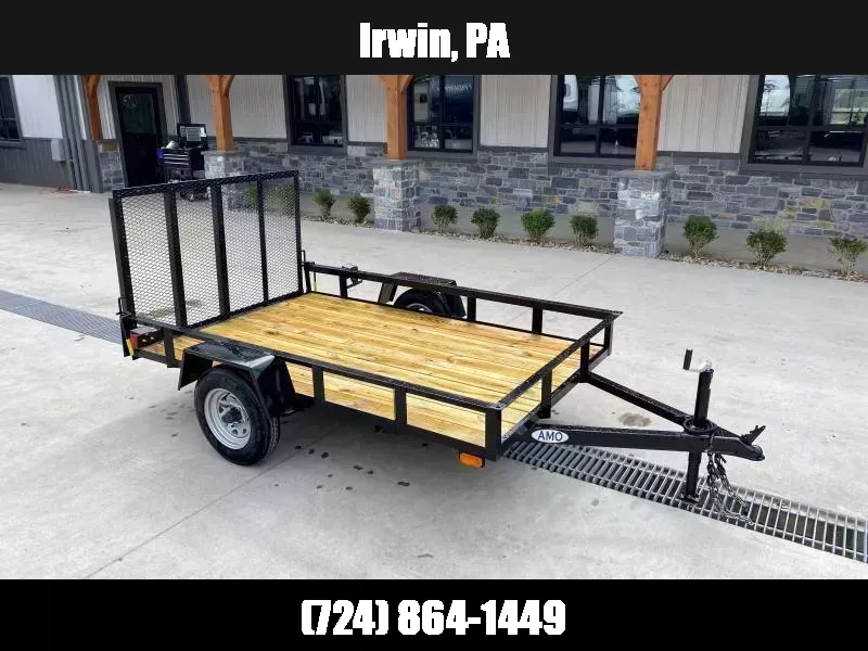 2026 AMO 5x8' Angle Iron Utility Landscape Trailer 2200# GVW * GATE * A-FRAME TONGUE * A-FRAME JACK * 2" BALL 1759502376