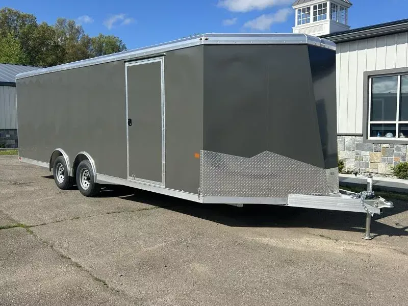 2026 NEO 8.5x22' NCBS Aluminum Enclosed Car Trailer 9990# GVW * MATTE BLACK EXTERIOR * FULL ESCAPE DOOR * SPREAD AXLE * INTEGRATED FRAME * ALUMINUM WHEELS * SCREWLESS * 1PC ROOF * RV DOOR * NXP LATCHES