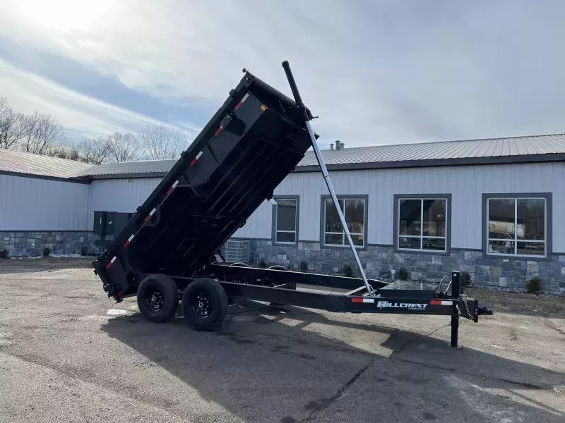 2026 Hillcrest Trailers 7x14' Dump Trailer 14000 GVW * 12-TON TELESCOPIC HOIST * OVERSIZE TOOLBOX * I-BEAM FRAME * 7GA FLOOR * DELUXE TARP KIT * HD TOP RAIL * HD ADJUSTABLE COUPLER * REAR STAB JACKS * 12" O.C. C/M