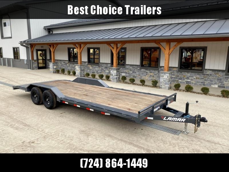 2021 Lamar 102x22' CC10 Buggy Car Hauler Trailer 9990# GVW * 102" DECK * DRIVE OVER FENDERS * CHARCOAL POWDERCOATING * 7K DROP LEG JACK * ADJUSTABLE COUPLER * RUBRAIL 2021 Lamar 102x22' CC10 Buggy Car Hauler Trailer 9990# GVW * 102" DECK * DRIVE OVER FENDERS * CHARCOAL POWDERCOATING * 7K DROP LEG JACK * ADJUSTABLE COUPLER * RUBRAIL