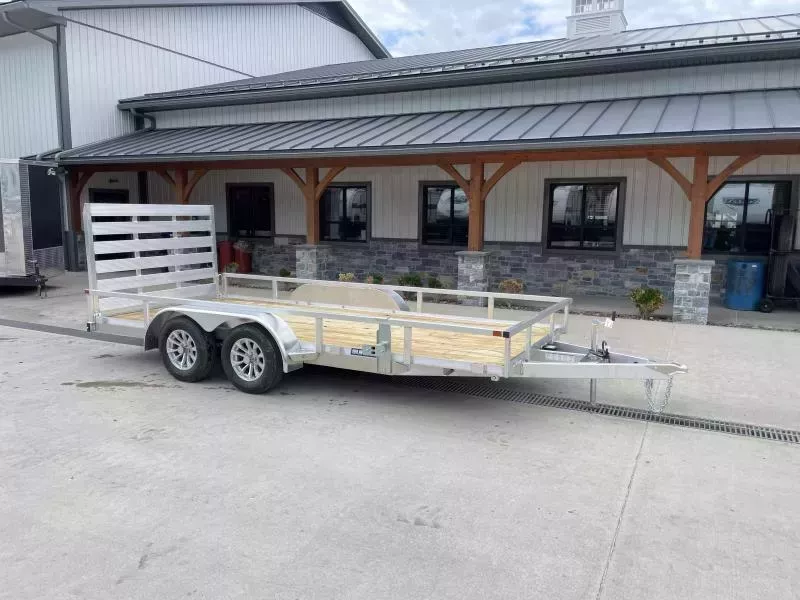 2026 Sure Trac 7x16' Tube Top Aluminum Utility Landscape Trailer 7000# GVW * ALUMINUM WHEELS * TUBE TOP * SPARE MOUNT * TRIPLE TUBE TONGUE * SWIVEL JACK