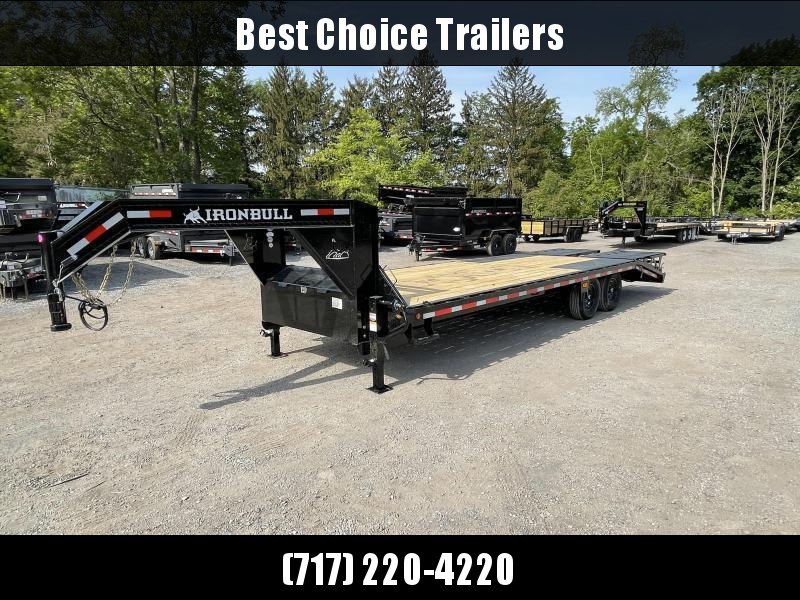 2022 Ironbull 102x25' Gooseneck Deckover 14000# GVW * FULL WIDTH RAMPAGE RAMPS * 10" I-BEAM FRAME * RUBRAIL/STAKE POCKETS/PIPE SPOOLS/D-RINGS * DUAL JACKS * FULL TOOLBOX * TUBE SIDE RAIL * DEXTER'S * 2-3-2 WARRANTY 2022 Ironbull 102x25' Gooseneck Deckover 14000# GVW * FULL WIDTH RAMPAGE RAMPS * 10" I-BEAM FRAME * RUBRAIL/STAKE POCKETS/PIPE SPOOLS/D-RINGS * DUAL JACKS * FULL TOOLBOX * TUBE SIDE RAIL * DEXTER'S * 2-3-2 WARRANTY