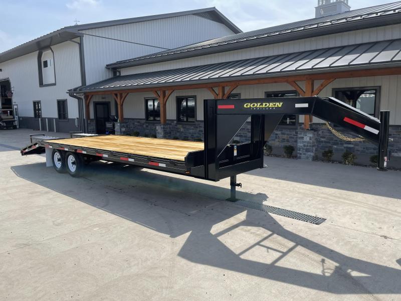 2021 Golden by Corn Pro 102x25' Beavertail Gooseneck Deckover Trailer 14000# GVW * WEDGE FLIPOVER RAMPS + SPRING ASSIST * RUBRAIL/STAKE POCKETS * SPARE TIRE MOUNT * 12K DROP LEG JACK * MUDFLAPS * CHAIN TRAY 2021 Golden by Corn Pro 102x25' Beavertail Gooseneck Deckover Trailer 14000# GVW * WEDGE FLIPOVER RAMPS + SPRING ASSIST * RUBRAIL/STAKE POCKETS * SPARE TIRE MOUNT * 12K DROP LEG JACK * MUDFLAPS * CHAIN TRAY