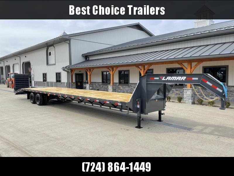 2021 Lamar 102x40' Gooseneck Beavertail Deckover Trailer 24000# * 12000# DEXTER AXLES * FULL WIDTH RAMPS * 12" / 22# I-BEAM * FRONT TOOLBOX / DUAL JACKS * UNDER FRAME BRIDGE 2021 Lamar 102x40' Gooseneck Beavertail Deckover Trailer 24000# * 12000# DEXTER AXLES * FULL WIDTH RAMPS * 12" / 22# I-BEAM * FRONT TOOLBOX / DUAL JACKS * UNDER FRAME BRIDGE