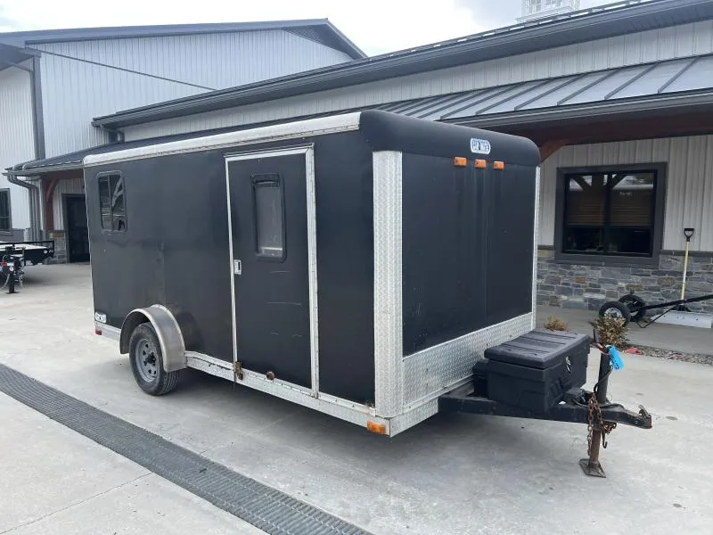 USED Car Mate Trailers 6X14 3500 GVW ENCLOSED CARGO TRAILER * WINDOW * TOOLBOX * REAR RAMP DOOR * MAN DOOR * 