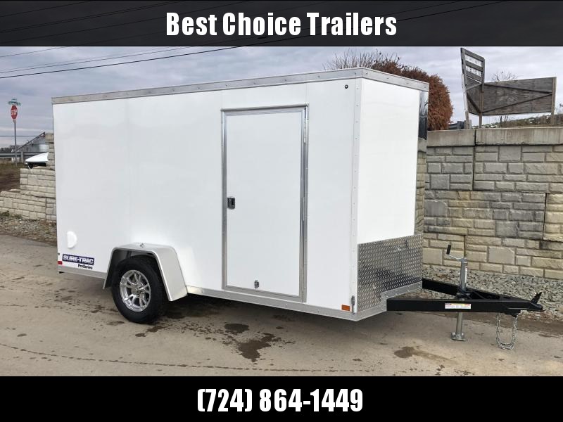 2022 Sure-Trac 6x10 STW Enclosed Cargo Trailer Ramp Door * WHITE EXTERIOR * TUBE STUDS * 1 PC ALUMINUM ROOF * .030 SCREWLESS * RV DOOR * ALUMINUM WHEELS * 4" TUBE FRAME * SET BACK JACK 2022 Sure-Trac 6x10 STW Enclosed Cargo Trailer Ramp Door * WHITE EXTERIOR * TUBE STUDS * 1 PC ALUMINUM ROOF * .030 SCREWLESS * RV DOOR * ALUMINUM WHEELS * 4" TUBE FRAME * SET BACK JACK