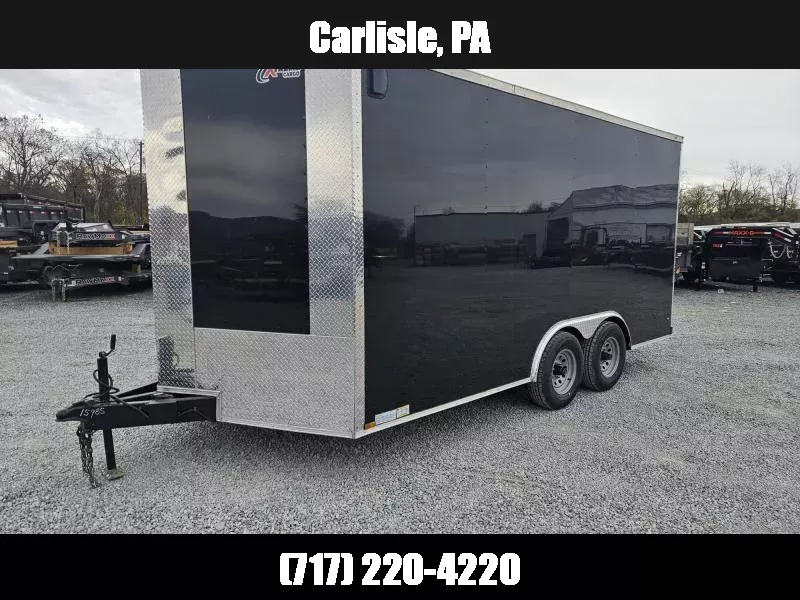 2026 Xtreme Cargo 8.5x16 Enclosed Car Hauler Trailer 9990# GVW * 5200# AXLES * 7' HEIGHT UTV PKG * BLACK EXTERIOR * .080 POLYCOR SEMI-SCREWLESS * RV DOOR * PLYWOOD WALLS AND FLOOR * TUBE STUDS * D-RINGS * 6" TUBE FRAME 1764039925