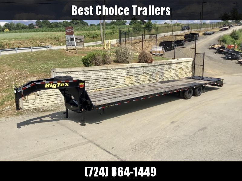 USED 2019 Big Tex 102x35+5' Gooseneck Beavertail Deckover Trailer 23900# GVW * FULL WIDTH RAMPS * PIERCED FRAME * DEXTER AXLES USED 2019 Big Tex 102x35+5' Gooseneck Beavertail Deckover Trailer 23900# GVW * FULL WIDTH RAMPS * PIERCED FRAME * DEXTER AXLES
