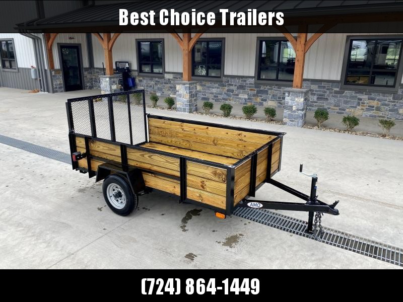 2022 AMO 5x8' Wood High Side Angle Iron Utility Landscape Trailer 2200# GVW * 3-BOARD HIGH SIDE * GATE * A-FRAME TONGUE * A-FRAME JACK * 2" BALL * CLEARANCE 2022 AMO 5x8' Wood High Side Angle Iron Utility Landscape Trailer 2200# GVW * 3-BOARD HIGH SIDE * GATE * A-FRAME TONGUE * A-FRAME JACK * 2" BALL * CLEARANCE