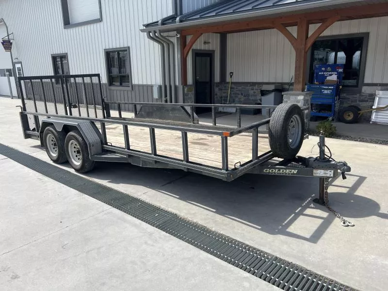 USED 2022 CornPro 7X18 7,000 GVW Utility Trailer * SPLIT GATE * TUBE TOP * SPARE MOUNT & SPARE * 