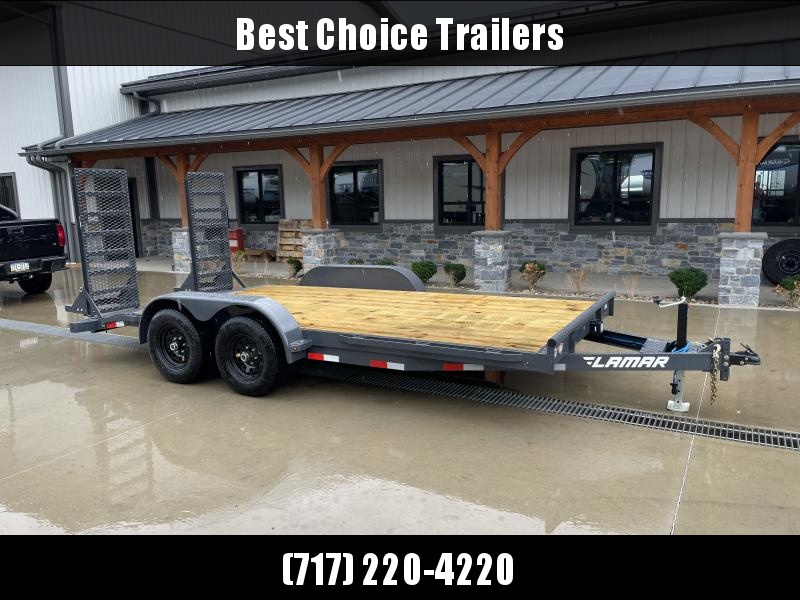 2023 Lamar 7x16' Equipment Trailer 9990# GVW * DELUXE OVERWIDTH RAMPS W/ HEAVY MESH * CHARCOAL POWDERCOAT * RUBRAIL/STAKE POCKETS * REMOVABLE FENDERS * 7K JACK * ADJUSTABLE CAST COUPLER * SPRING ASSIST RAMPS * COLD WEATHER HARNESS * DIAMOND PLATE DOVETAIL 2023 Lamar 7x16' Equipment Trailer 9990# GVW * DELUXE OVERWIDTH RAMPS W/ HEAVY MESH * CHARCOAL POWDERCOAT * RUBRAIL/STAKE POCKETS * REMOVABLE FENDERS * 7K JACK * ADJUSTABLE CAST COUPLER * SPRING ASSIST RAMPS * COLD WEATHER HARNESS * DIAMOND PLATE DOVETAIL