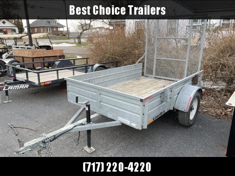 USED Load Rite 5x8' Galvanized Utility Landscape Trailer 2990 GVW * GALVANIZED * SOLID SIDES USED Load Rite 5x8' Galvanized Utility Landscape Trailer 2990 GVW * GALVANIZED * SOLID SIDES
