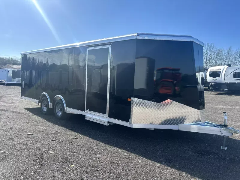 2026 NEO 8.5x22' NCBS Aluminum Enclosed Car Trailer 9990# GVW * POWER PKG 110V AND 12V * NUDO FLOOR/RAMP * FULL ESCAPE DOOR * SPREAD AXLE * INTEGRATED FRAME * REAR SPOILER * ALUMINUM WHEELS * SCREWLESS * 1PC ROOF * RV DOOR * NXP LATCHES