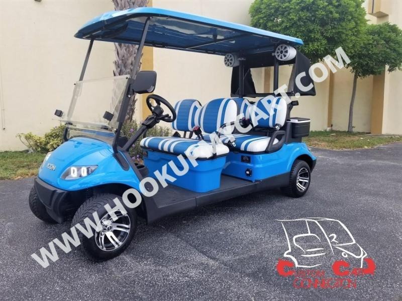 2023 ICON i40F Golf Cart w/Bag Attachments & Club Protector Custom Golf Carts and Golf Cart