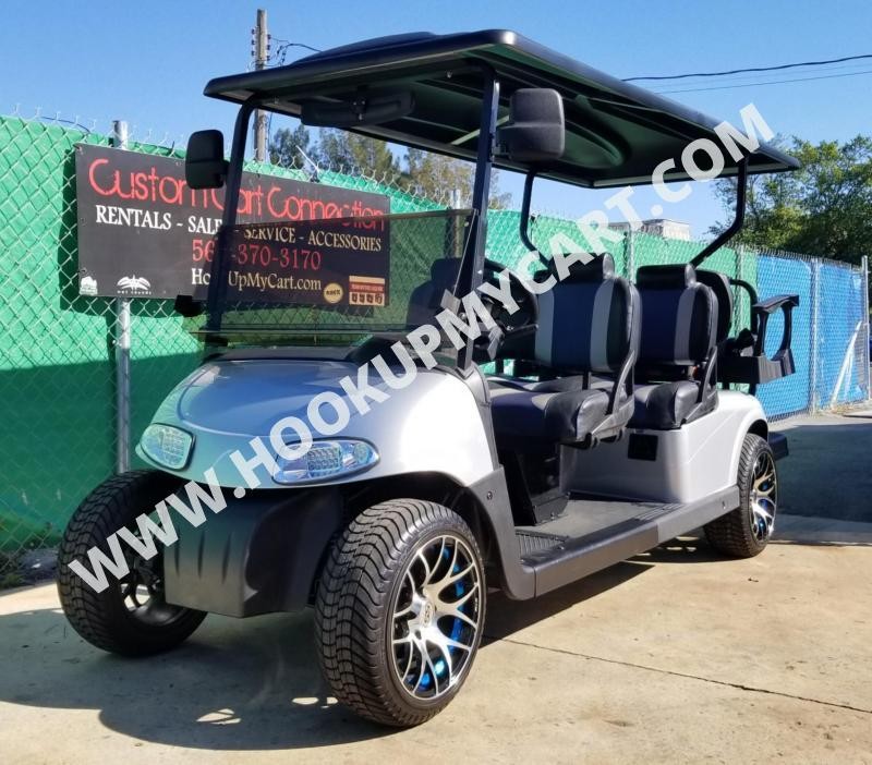 2014 Silver E-Z-GO RXV 6 Passenger Golf Cart 2014 Silver E-Z-GO RXV 6 Passenger Golf Cart