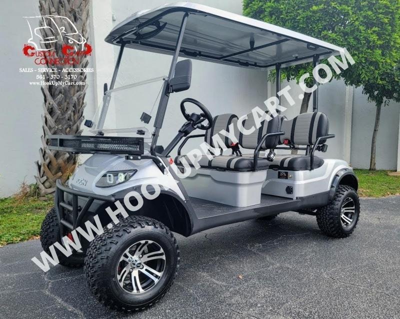 2023 ICON i40FL Silver Golf Cart Electric Vehicle Custom Golf Carts