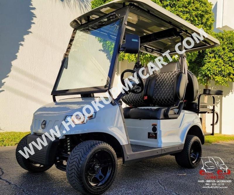 2023 Epic Carts by ICON E40 Pearl White Golf Cart Custom Golf Carts and Golf Cart Custom