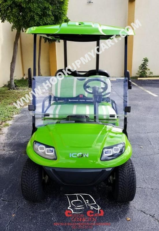 2023 ICON i40 Lime Green Golf Cart Custom Golf Carts and Golf Cart