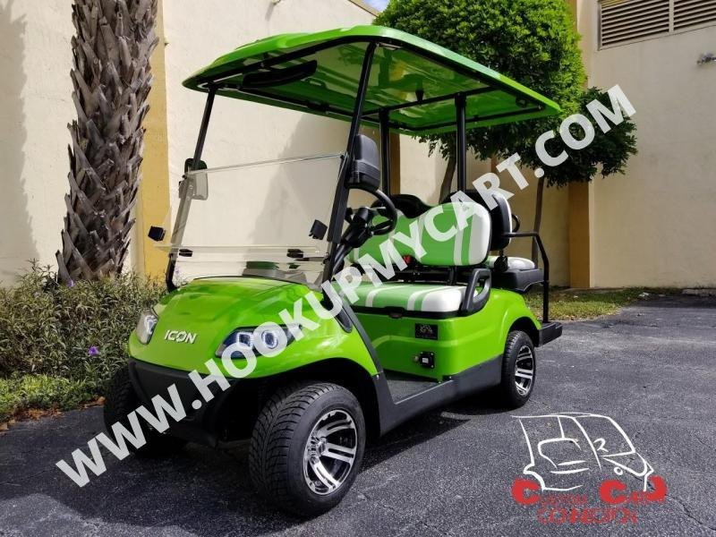 2023 ICON i40 Lime Green Golf Cart Custom Golf Carts and Golf Cart