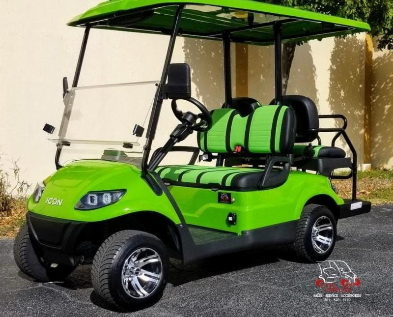 2021 ICON i40 Lime Green Golf Cart Electric Vehicles 2021 ICON i40 Lime Green Golf Cart Electric Vehicles