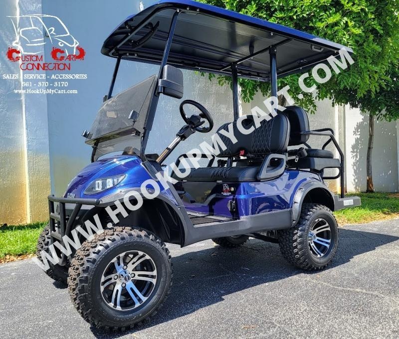 2022 ICON i40L Custom Indigo Blue Golf Cart Electric Vehicle 2022 ICON i40L Custom Indigo Blue Golf Cart Electric Vehicle