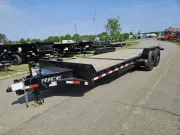2025 Rice 7x22 16K Partial Tilt Deck Powder Coated Trailer w/Spare Mount & Storage Box