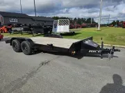 2026 Rice 7x16+4 Powder Coated 14K Partial Tilt Equipment Trailer w/D-Rings & Toolbox