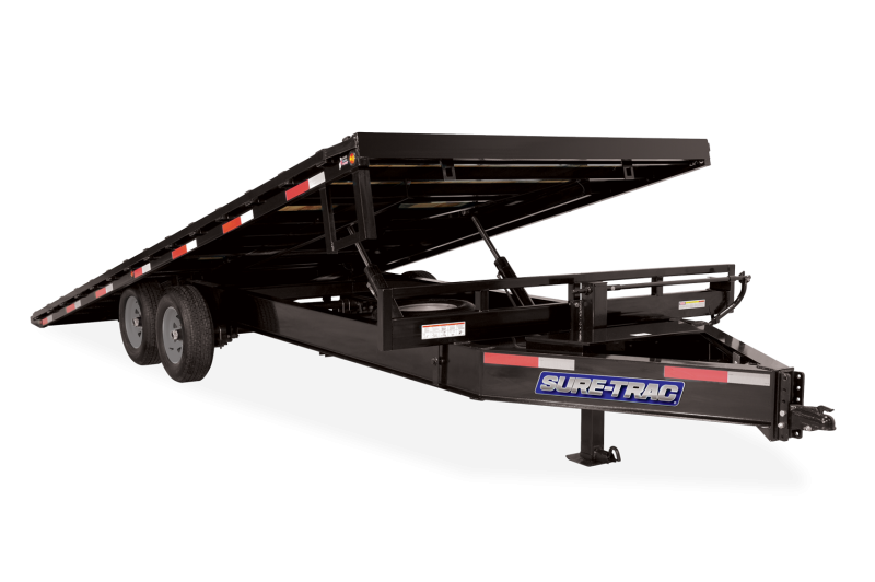 SURE-TRAC ST10224DOT2A-B-176 17.6K Tilt Deckover Flatbed Trailer joCSxc