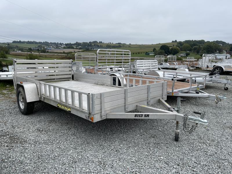 USED 2018 Aluma 6"7' x 13' HD Utility Trailer w/ Side Ramps & Bi-Fold Tailgate USED 2018 Aluma 6"7' x 13' HD Utility Trailer w/ Side Ramps & Bi-Fold Tailgate