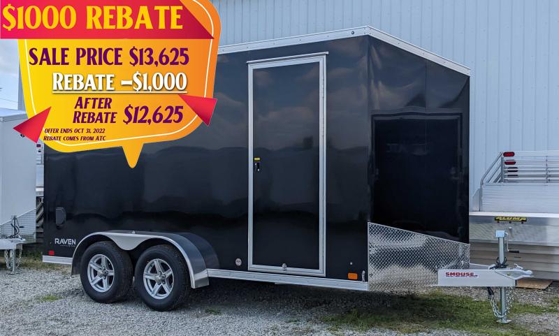 NEW 2023 ATC 7x14 Raven Limited V-Nose Cargo Trailer w/ Ramp Door (84" Inside) NEW 2023 ATC 7x14 Raven Limited V-Nose Cargo Trailer w/ Ramp Door (84" Inside)
