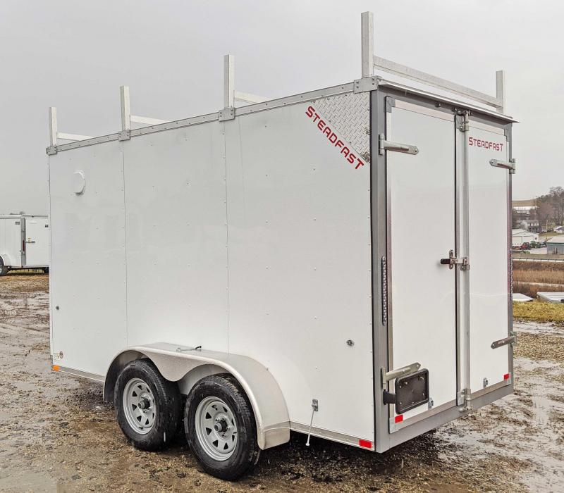NEW 2020 Steadfast 6x12 Tandem JST Sloped V-Nose Cargo Trailer w/ Rear Barn Doors NEW 2020 Steadfast 6x12 Tandem JST Sloped V-Nose Cargo Trailer w/ Rear Barn Doors