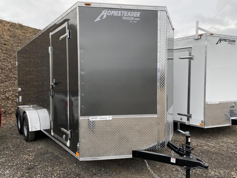 NEW 2022 Homesteader 7x16 Intrepid V-Nose Cargo Trailer w/ Rear Barn Doors NEW 2022 Homesteader 7x16 Intrepid V-Nose Cargo Trailer w/ Rear Barn Doors